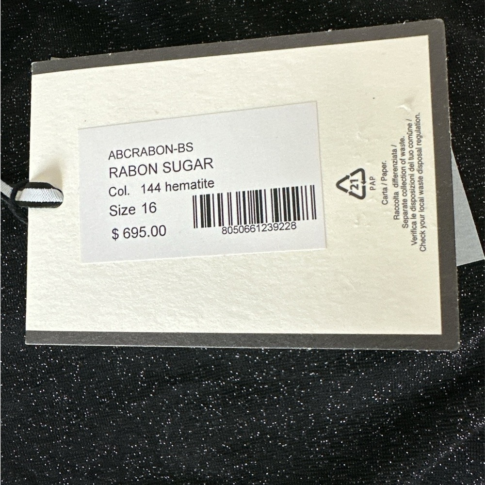 CHIARA BONI Rebon Sugar Elegant Black Dress Made in Italy size 16 NWT - Picture 5 of 12